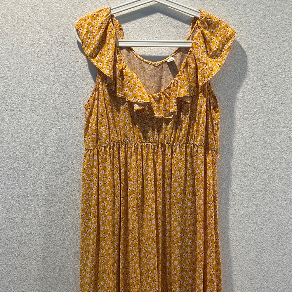Yellow Floral Maternity Dress